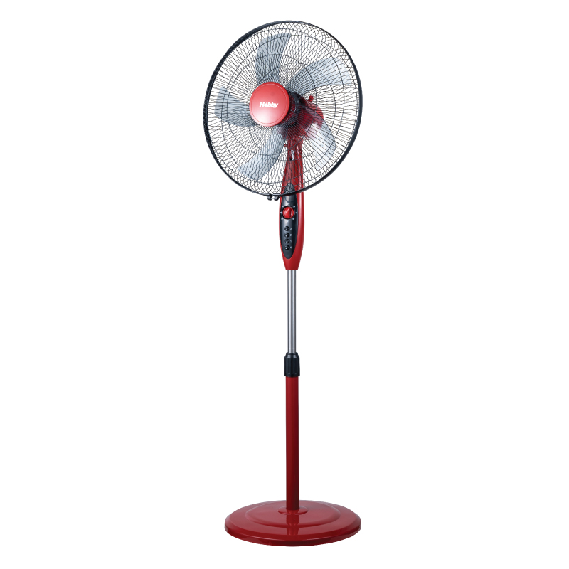 HOBBY HSF-80606 Ανεμιστήρας Ορθοστάτης 45cm 60W Κόκκινος- Μαύρος (800606)